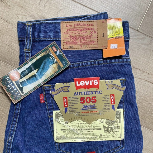 RARE VTG ‘80s Deadstock Levi's 505 Made in USA W29 W32 Relaxed Fit Jeans Vintage - Picture 3 of 7